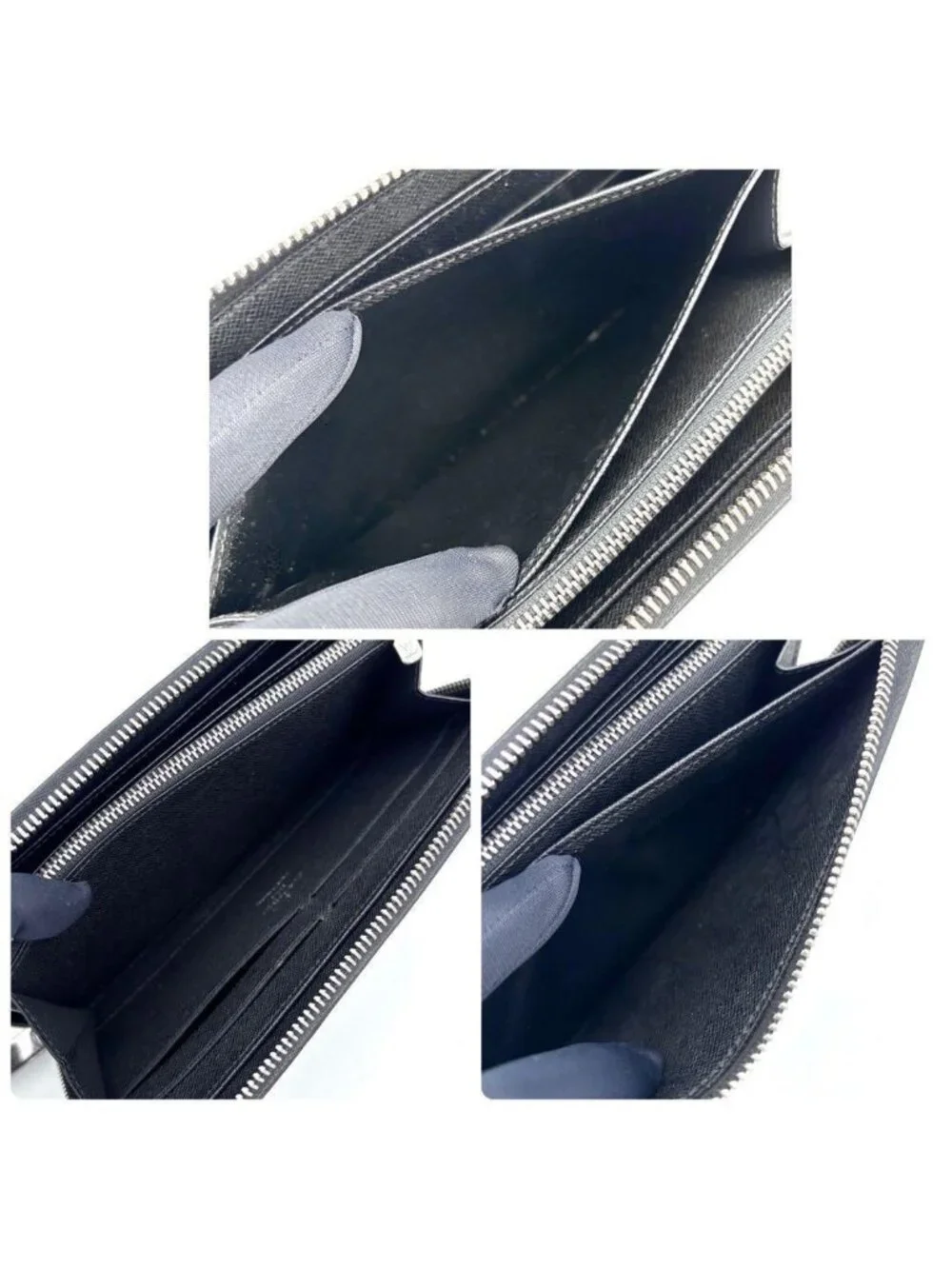 Louis Vuitton Epi Zippy Wallet Noir Black